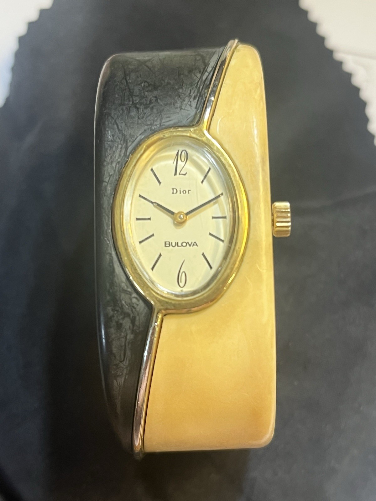 Vintage Bulova Christian Dior Women’s Swiss Mechanical Wristwatch Gold Tone