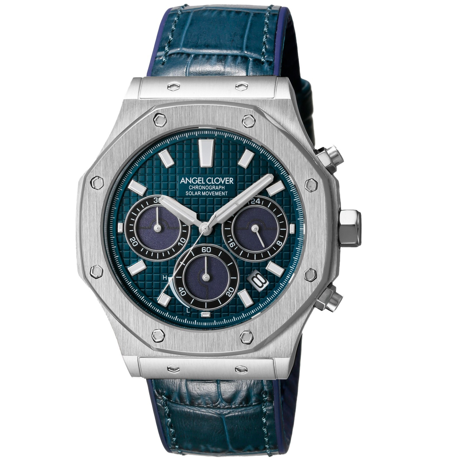 ANGEL CLOVER Watch EXVENTURE SOLAR EVS43S-NV Stainless steel Leather Silicone