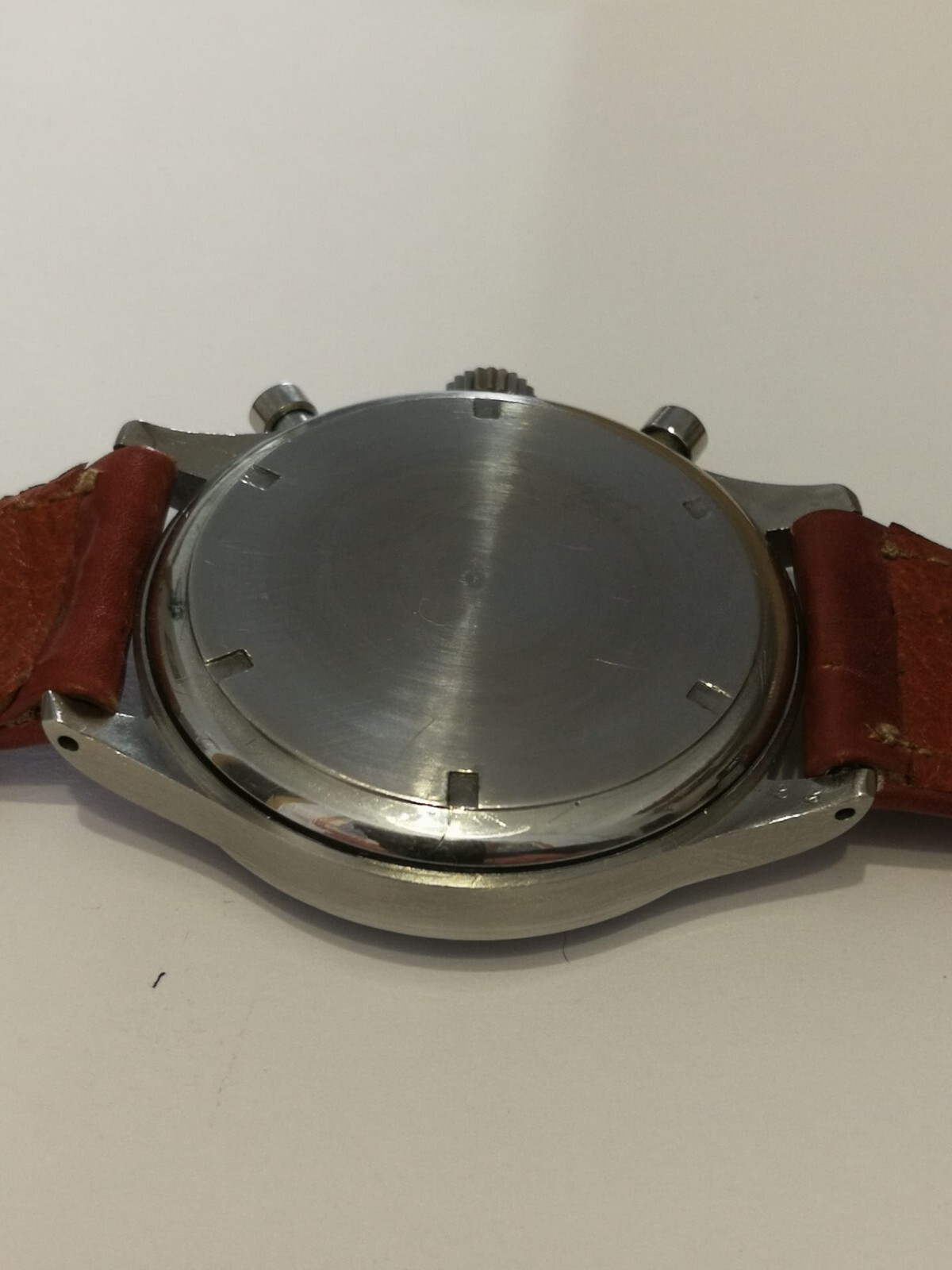 Vintage unicompax steel chronograph with pump buttons and screw bottom.