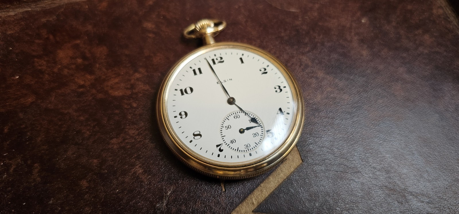 Elgin Manual Wind Antique Pocket Watch 14kt Yellow Gold Filled