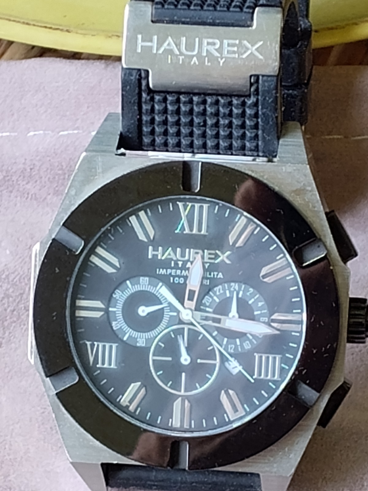 MEN’S HAUREX IMPERMEABILITA CHALLENGER CHRONOGRAPH WATCH-EXCELLENT COINDITION