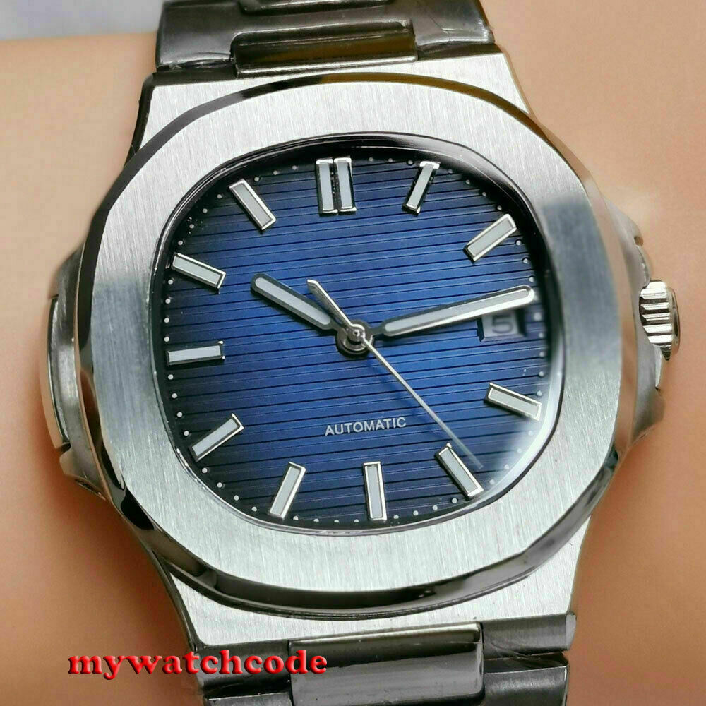 Square 40mm Bliger Black Dial Sapphire Glass PT5000 NH35A Automatic Mens Watch