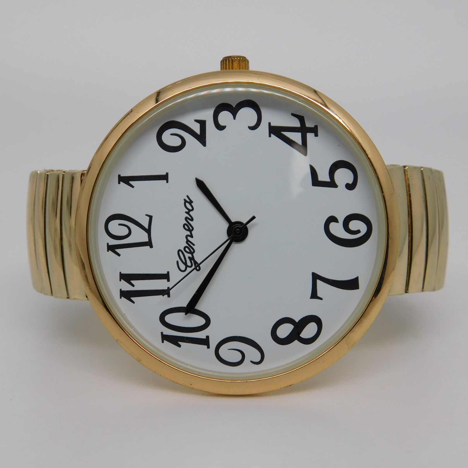 Geneva 20108 Stretch Band Quartz Analog Women’s Watch Sz. 6 1/2″ New Battery