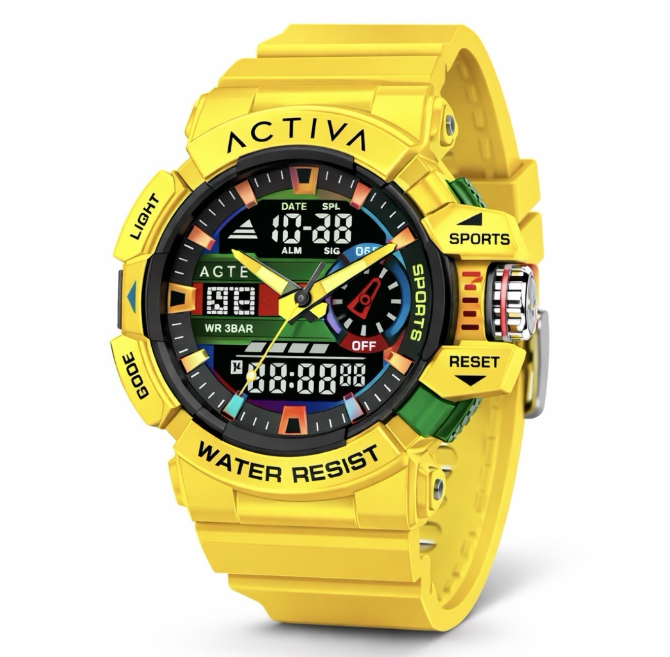 Activa Vord X Invicta Digital Men’s Watch – 49mm, Yellow (ACW8043-005)