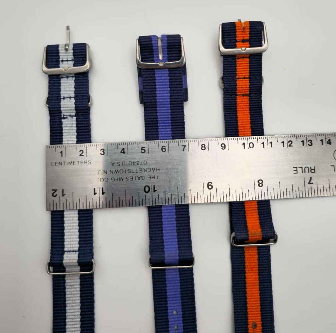Heavy Duty Woven Ballistic Nylon Watch Bands 20 mm 3 Patterns