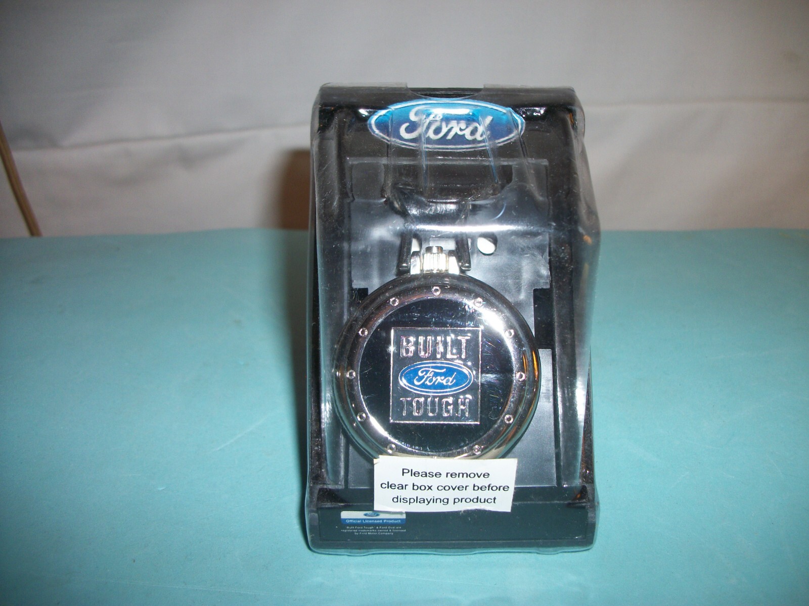 NEW!! Ford Built Tough Pocket Watch Japan Movt Leather with Lobster Clasp