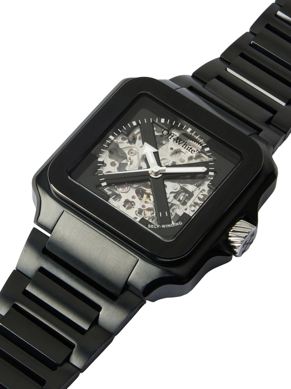 Off White Proto Auto Watch Black IN HAND
