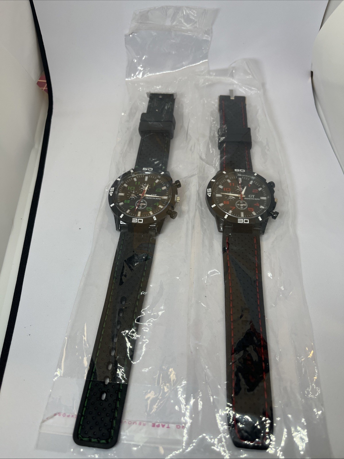 Lot Of Two New Sport Get Watches Black, Green And Red