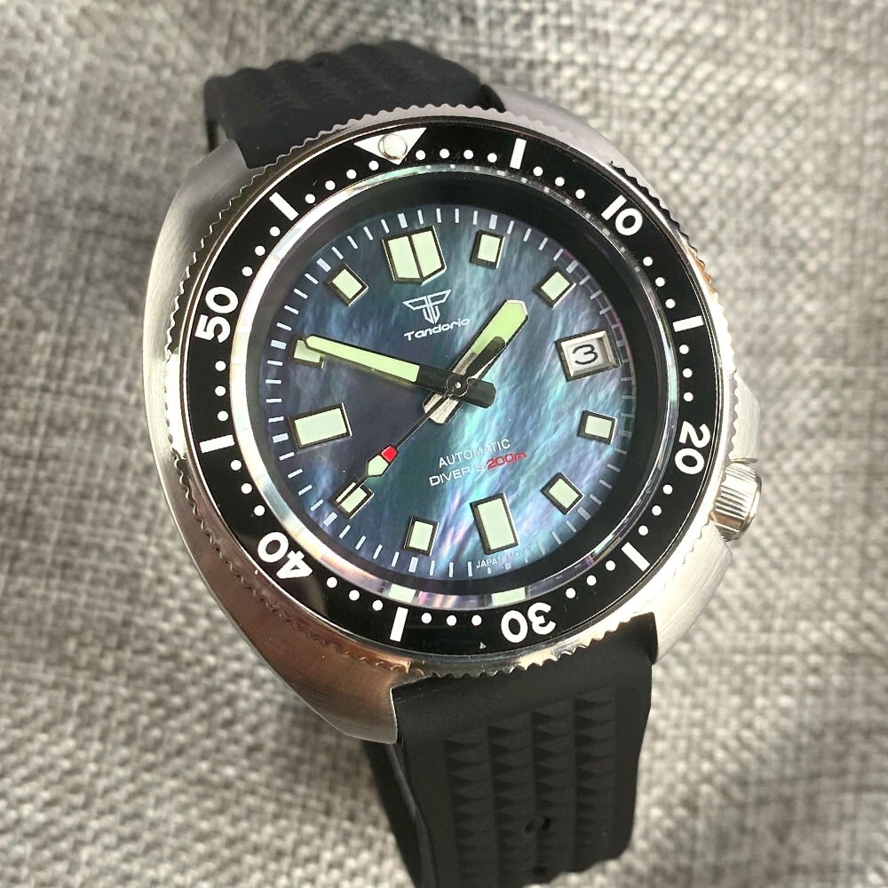 44mm Sapphire Glass Shell Dial NH35A 200m Diving Automatic Men’s Watch Luminous