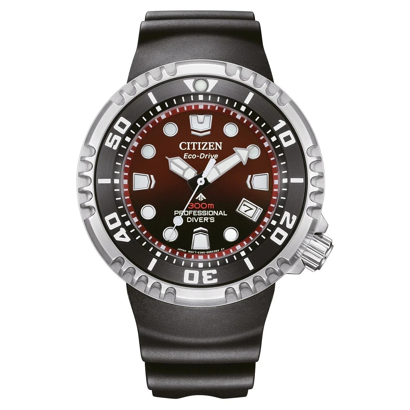 Citizen Men’s Promaster Dive E365 Eco-Drive Date Red DIal Watch 46MM BN1024-01Z