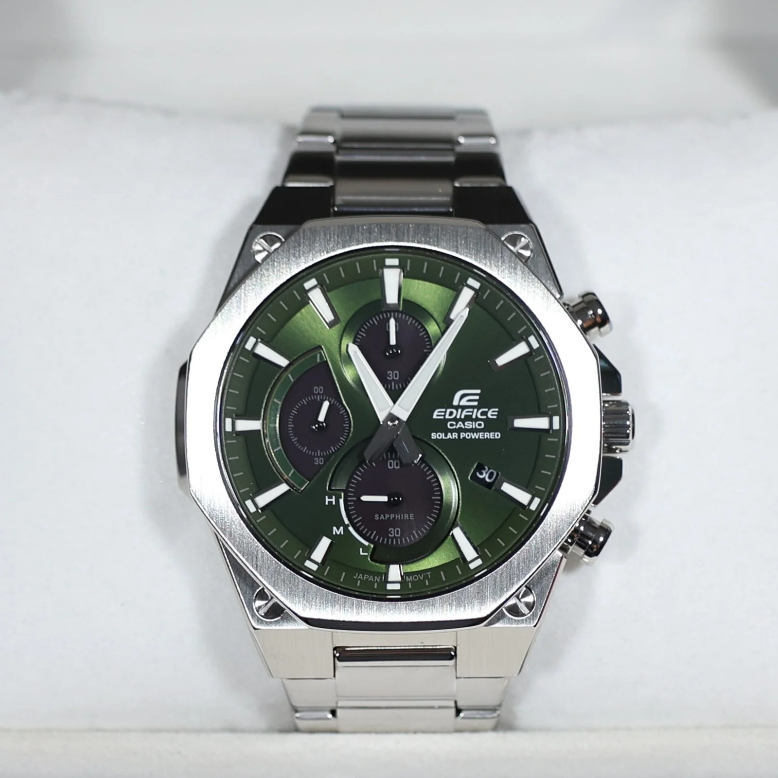 Casio Edifice Solar Green Dial Chronograph Men’s Solar Watch EFS-S570D-3AUEF