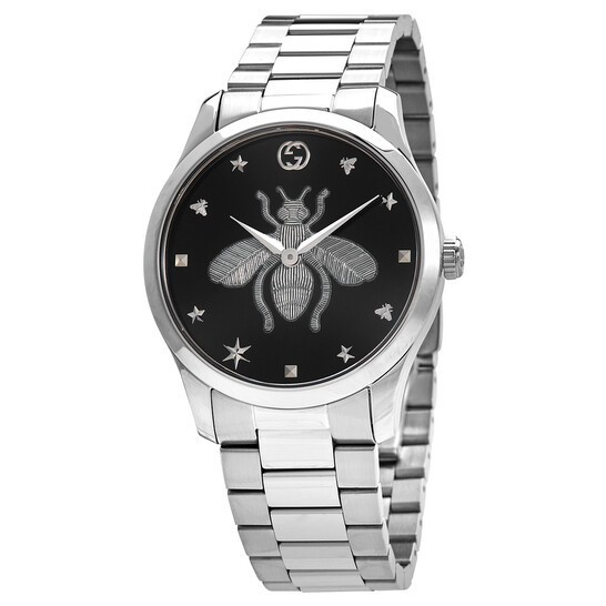 Gucci G-Timeless Bee Dial Swiss Quartz Stainless Steel Watch New No Box Papers