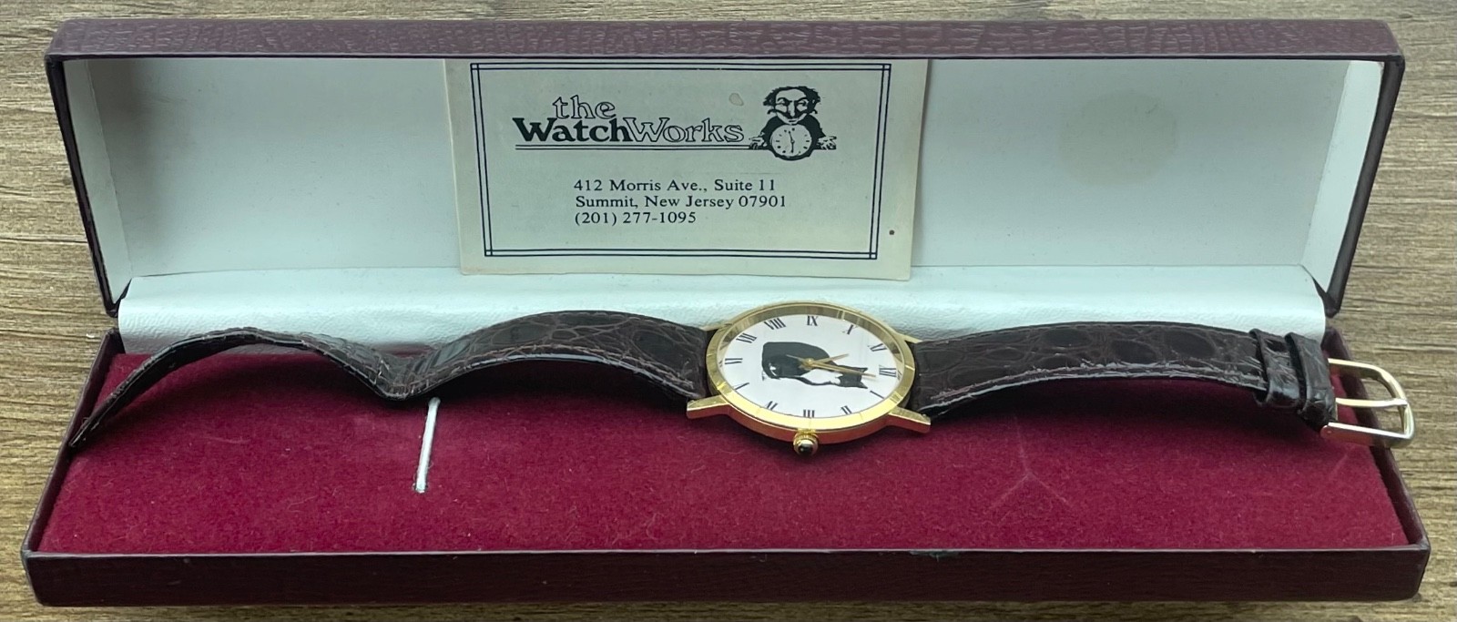 Cat Watch Leather Band 33mm W/ Case New Battery – Tested