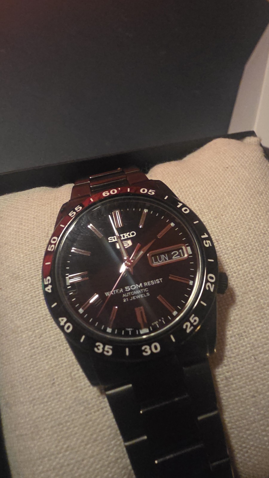 SEIKO SEIKO5 SNKE03K1 SNKE03KC Black Automatic Men’s Watch