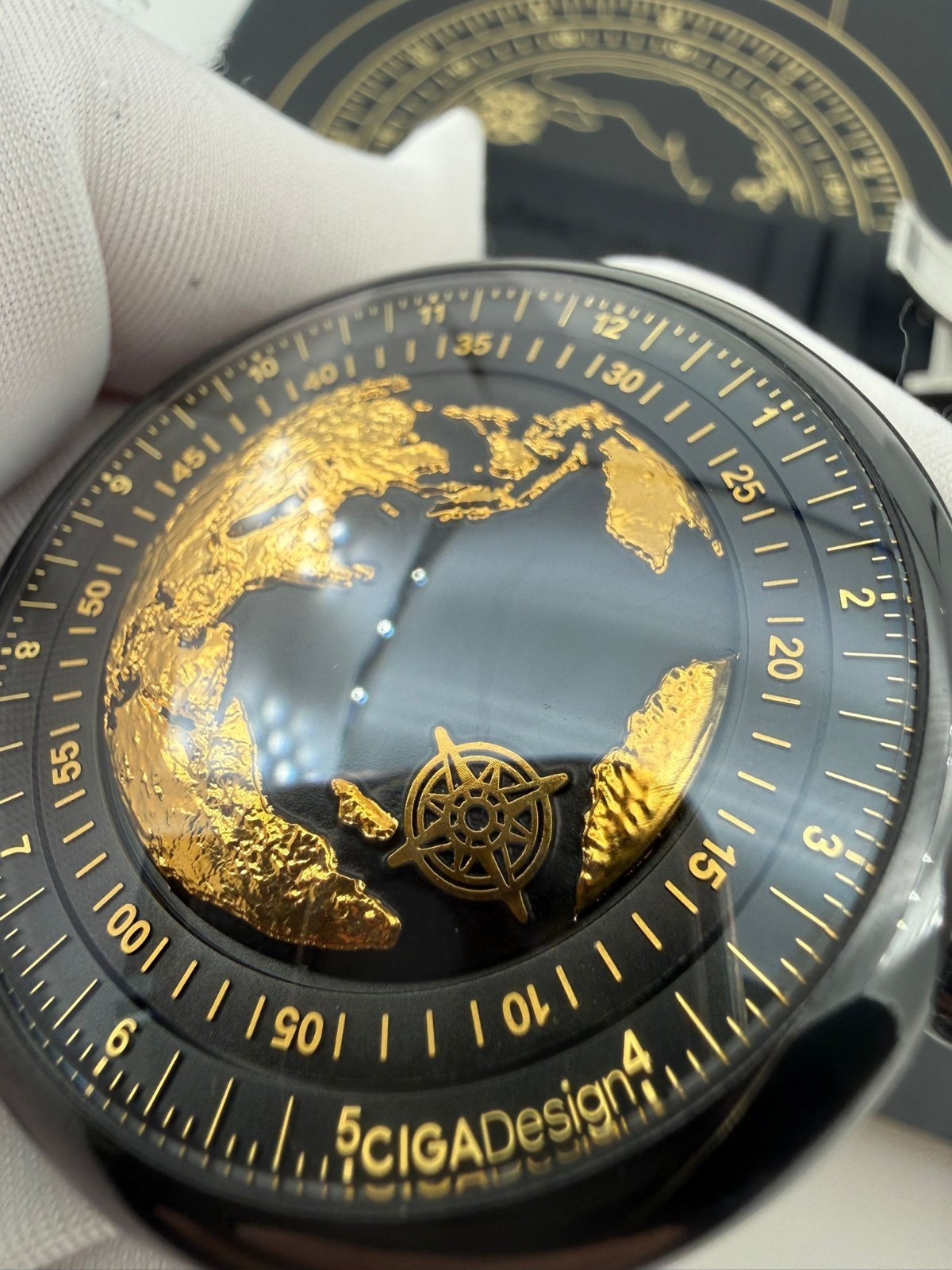 CIGA DESIGN Blue Planet U Series 24K GILDING CERAMIC CASE BRAND NEW CONDITIONS