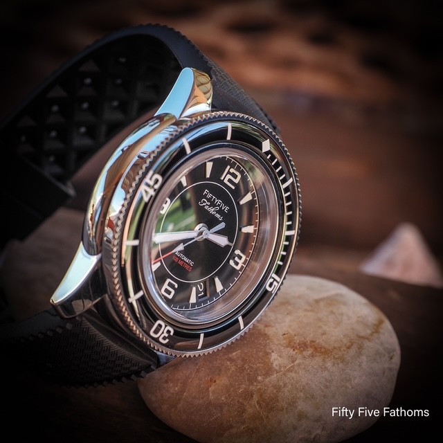 Müller&Son [Black w/Silver] Custom Fifty Five Fathoms Watch Build + Rubber Strap