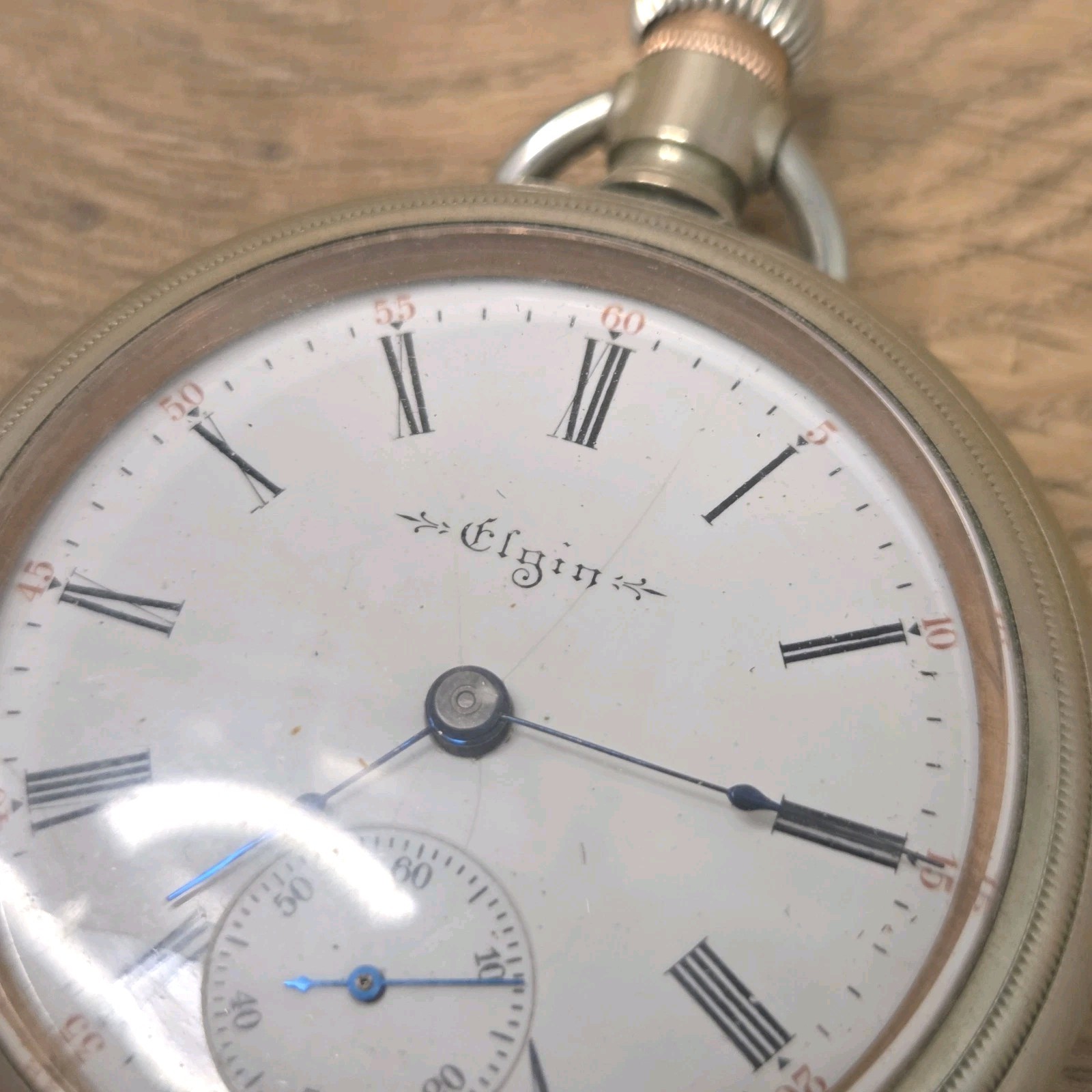 Antique Elgin Pocket Watch 18S 17J 250 Model 5 Open Face Not Working