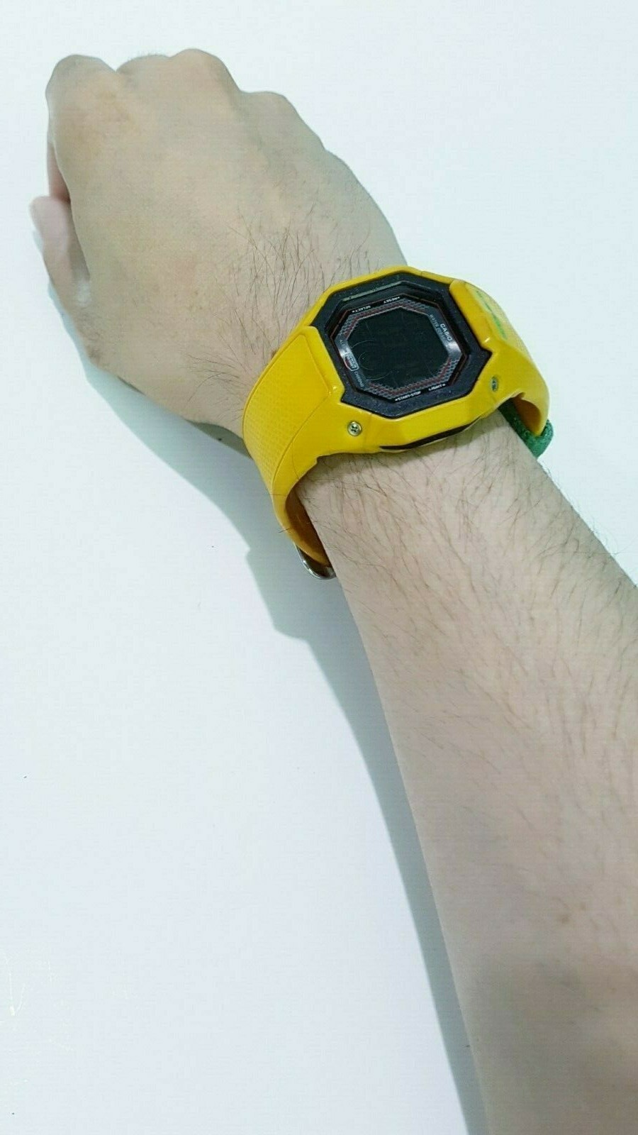 Vintage Yellow G-Shock Solar G-056RE Polygon Slim Rasta Reggae Jamaica Limited