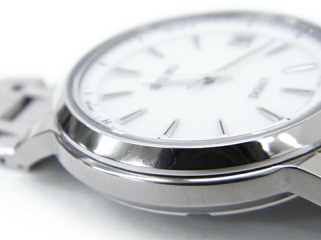 Seiko SADZ163 Mens Solar Radio Watch Titanium 38.7mm White Dial Used