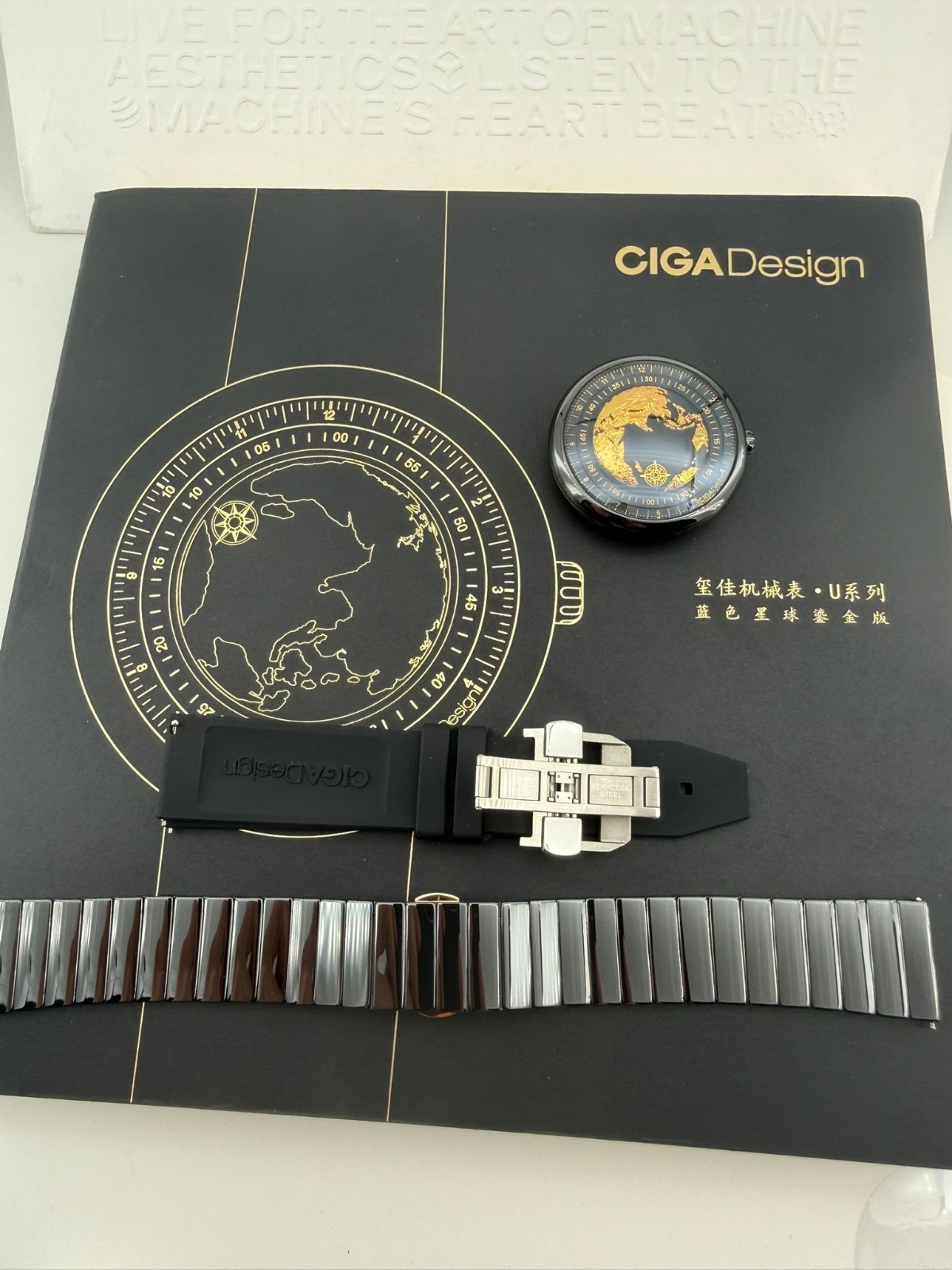 CIGA DESIGN Blue Planet U Series 24K GILDING CERAMIC CASE BRAND NEW CONDITIONS