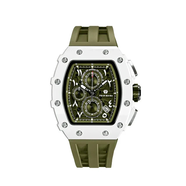 [Authorized Dealer] TSAR BOMBA Elemental SS/Bio-Ceramic Quartz Watch – TB8204QA