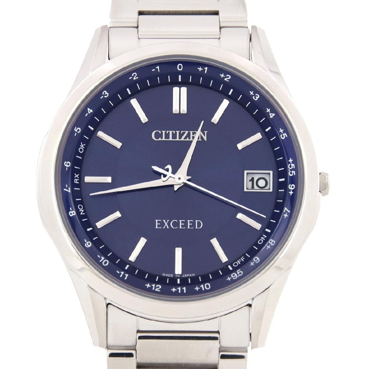 New Citizen Exceed Radio Watch H149 A1C5D02 CB1110 61L TI Solar Quartz