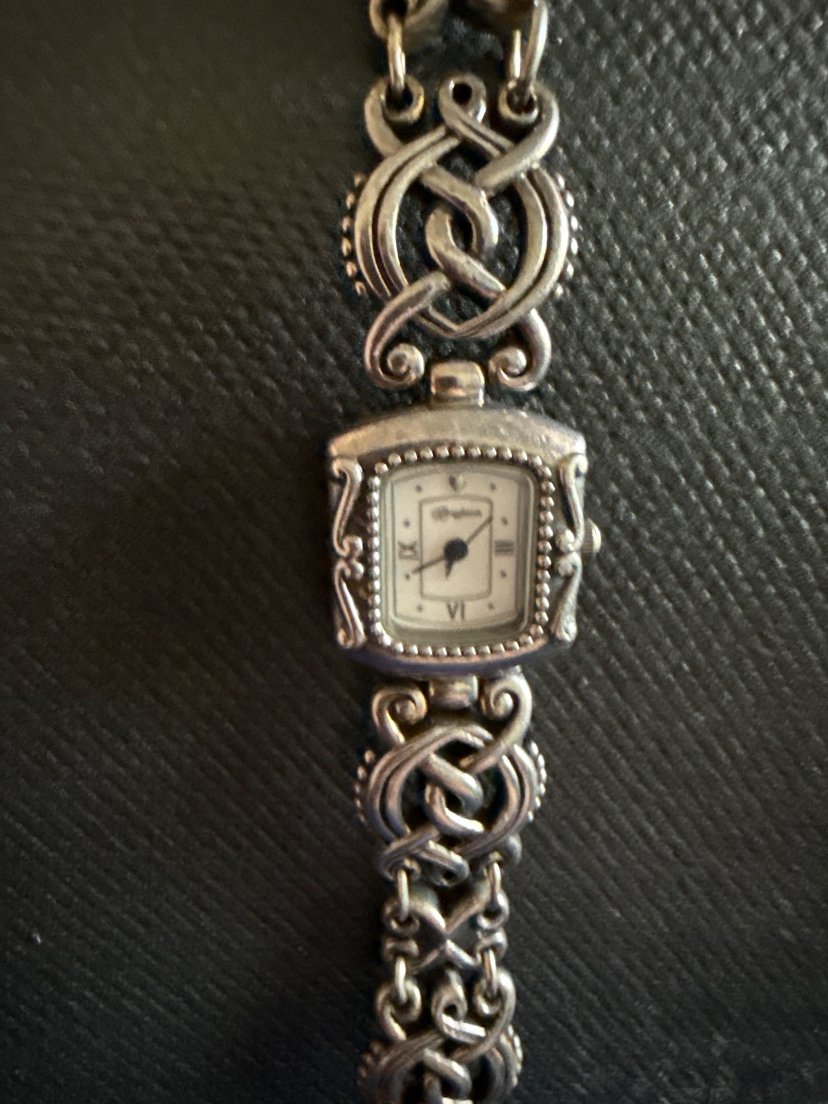 Brighton Rosarita Ladies Watch Silver Toned Bracelet Watch Celtic Knot  Retired