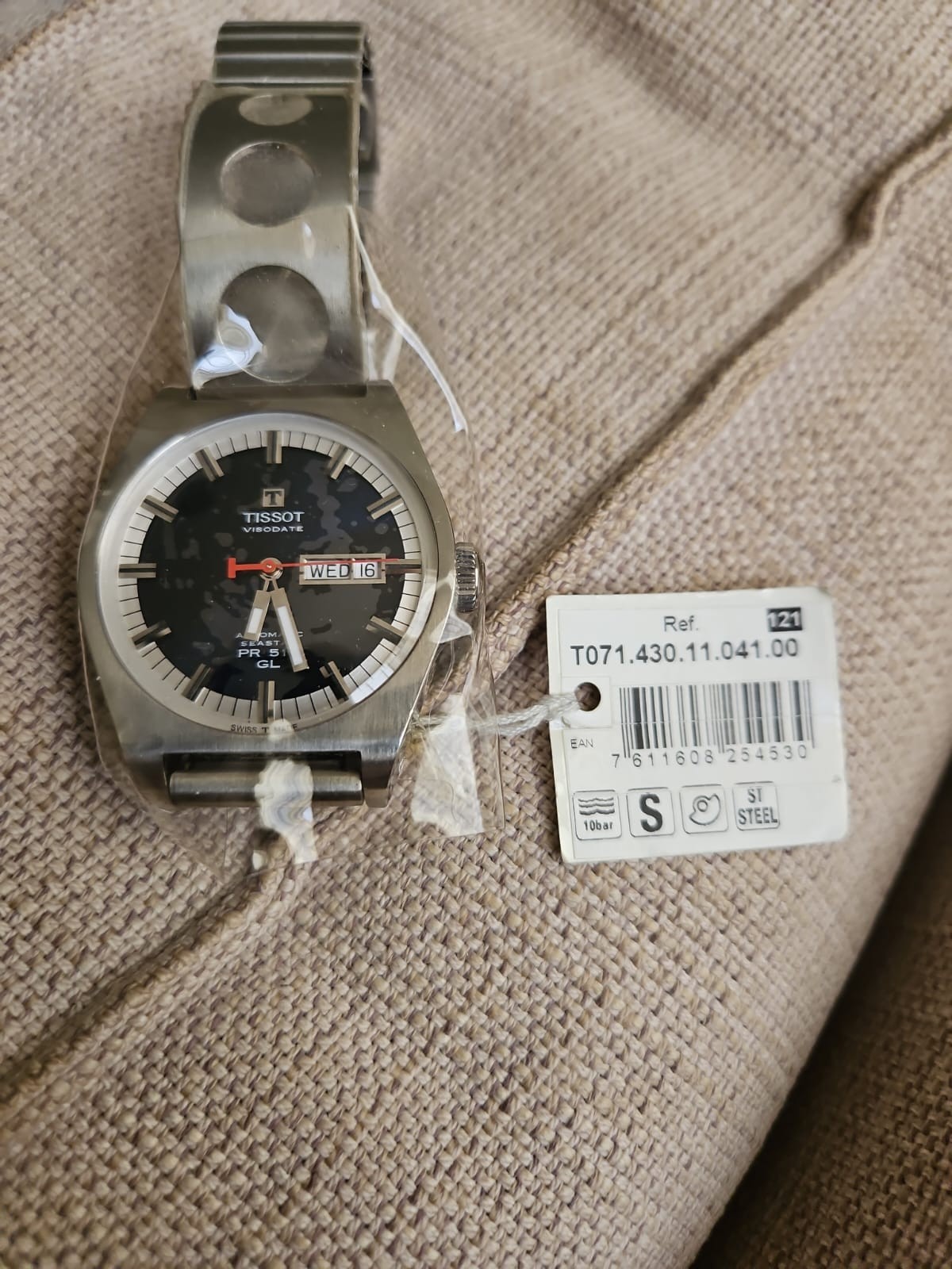 NOS Tissot Heritage T071.430.11.041.00 PR 516 Auto Blue Dial Swiss Men Watch