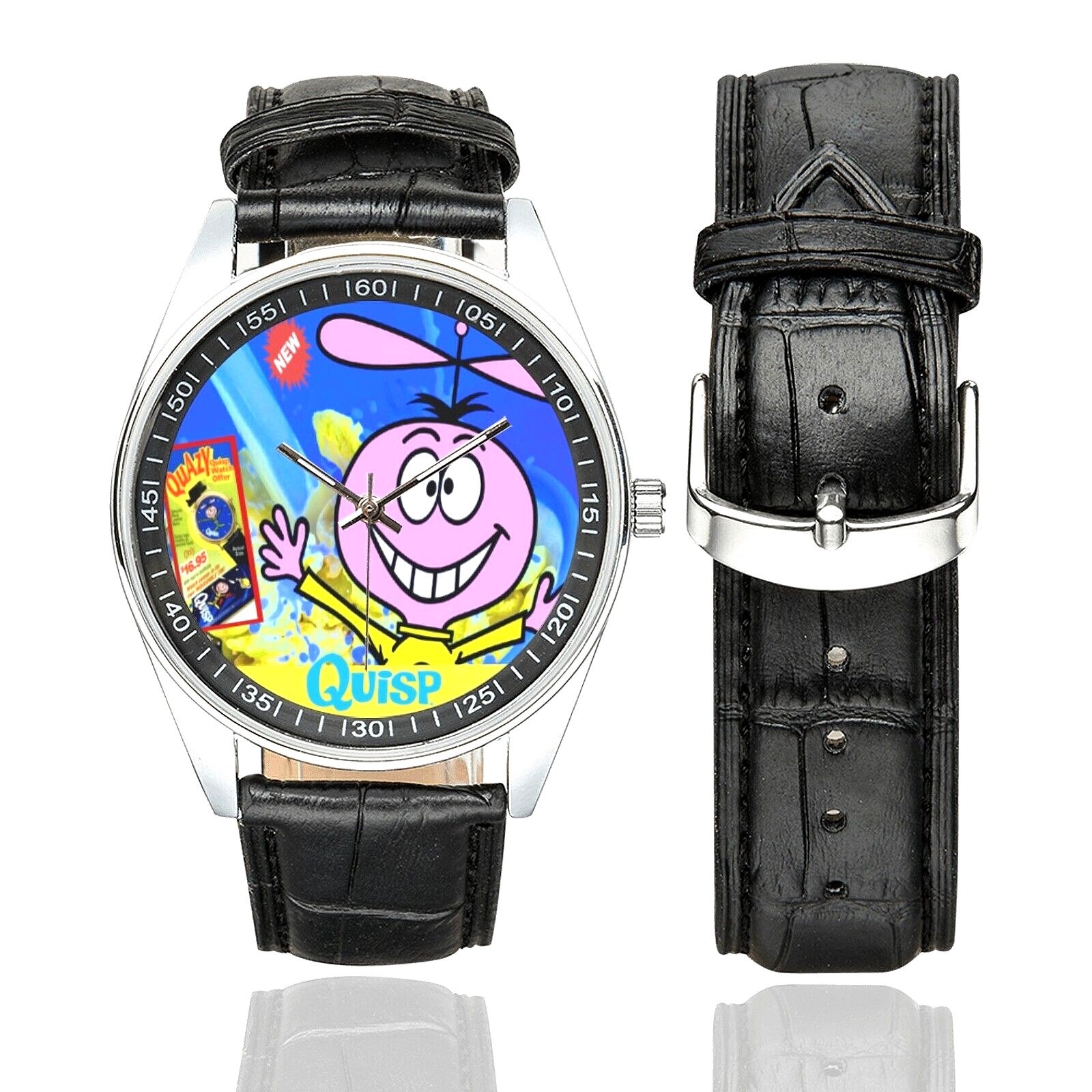 QUISP Cereal Box Wristwatch Vintage Casual Dial Stainless Steel Water-Resistant