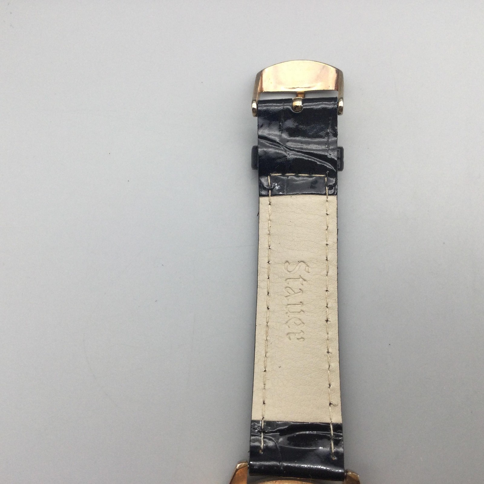 Stauer Watch Womens 38mm Crystal Bezel Rose Gold Tone Leather Band New Battery
