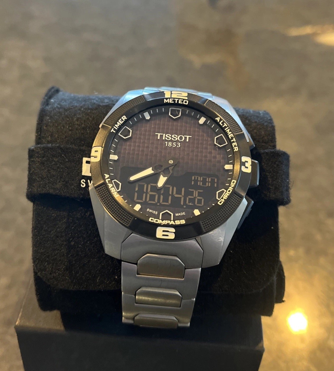Tissot Men’s T-Touch Expert Solar Titanium Watch with service warranty