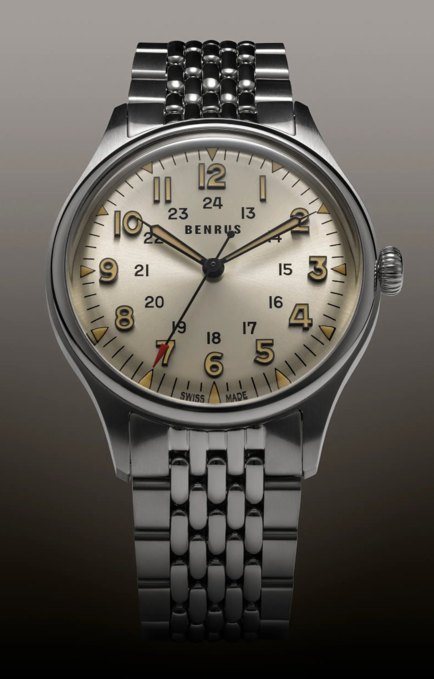 BENRUS Swiss Automatic 3061 BOR Men’s Watch ETA 2892 Beads of Rice Bracelet