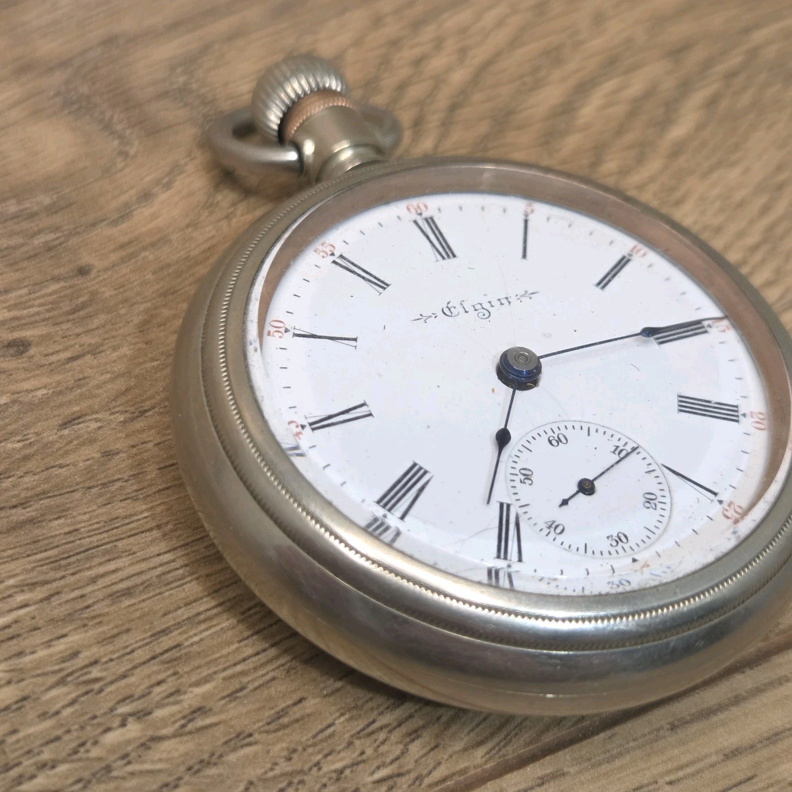 Antique Elgin Pocket Watch 18S 17J 250 Model 5 Open Face Not Working