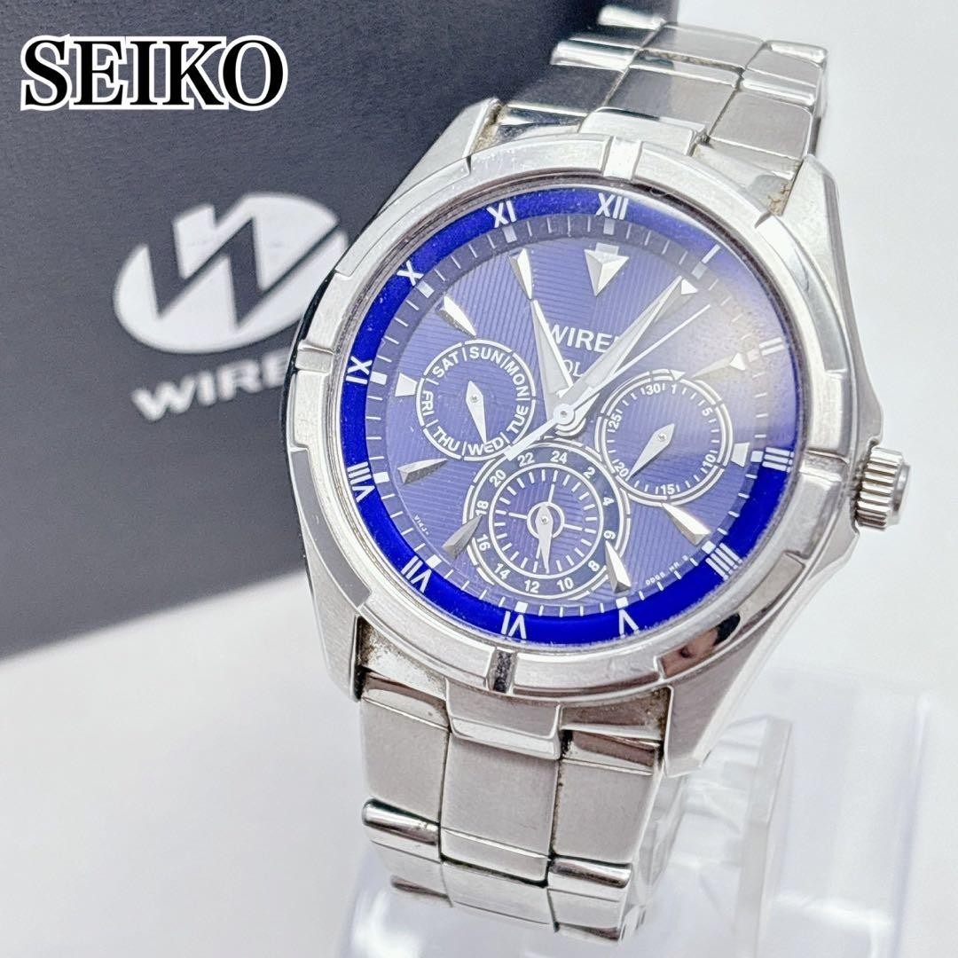 SEIKO WIRED Solar Men’s Watch Chronograph Blue Dial