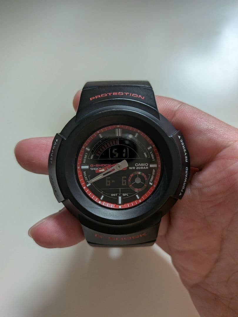 [Excellent Condition] G-SHOCK AW-582C Black Red Analog-Digital Watch