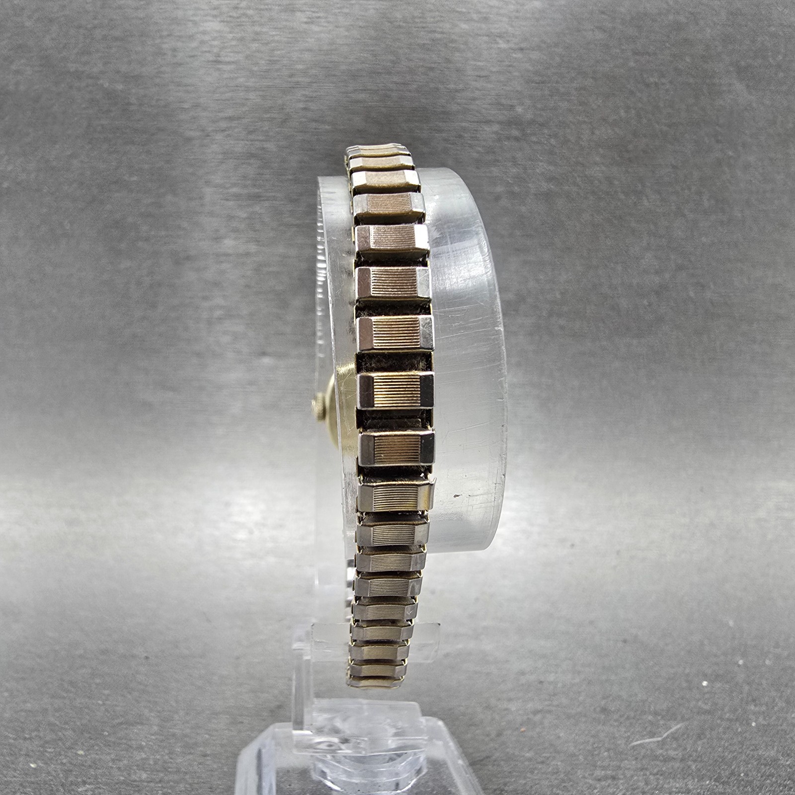Hamilton Watch Women 14mm Cream Dial 14k Gold Rectangle Manual Wind Runs VTG