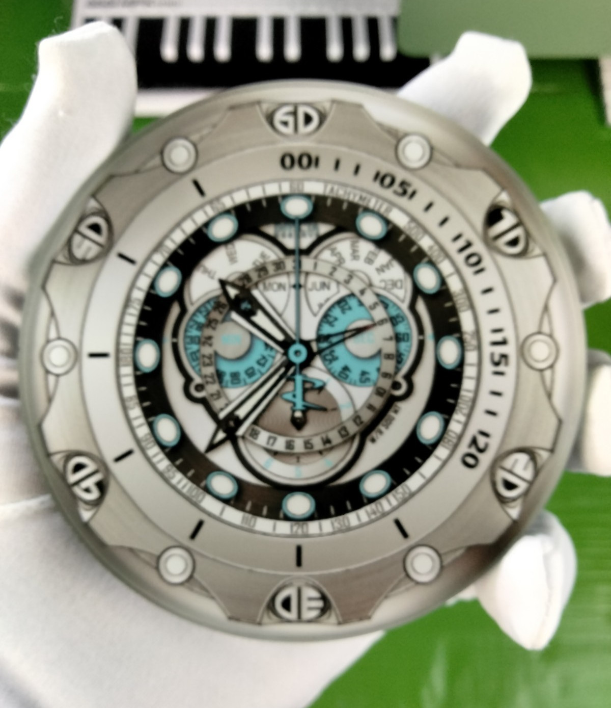 Faded Lines Invicta 6 Pc Watch Reserve FL-CS-109 Dial Glass Coaster Set in Box