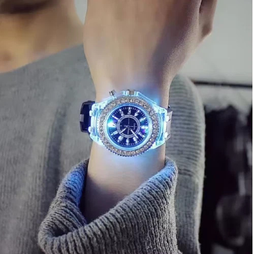 Luminous LED Watch Silicone Quartz Wristwatch Glow in the Dark ,men,boys,women