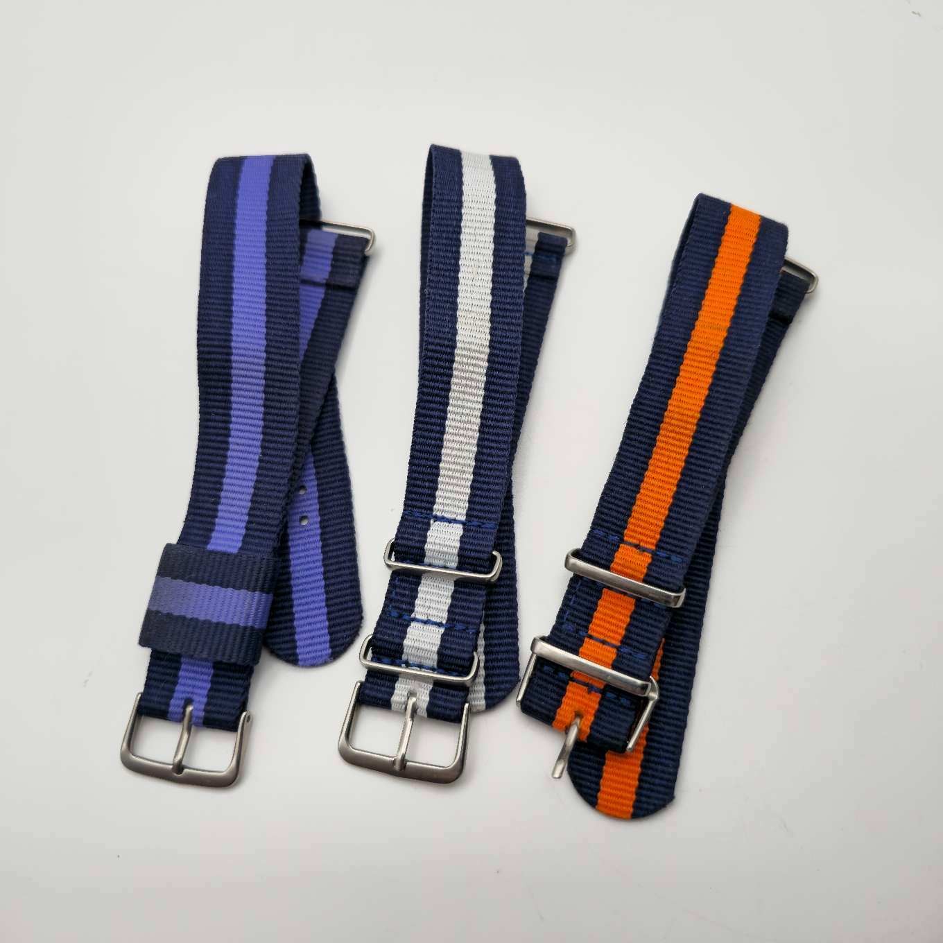 Heavy Duty Woven Ballistic Nylon Watch Bands 20 mm 3 Patterns