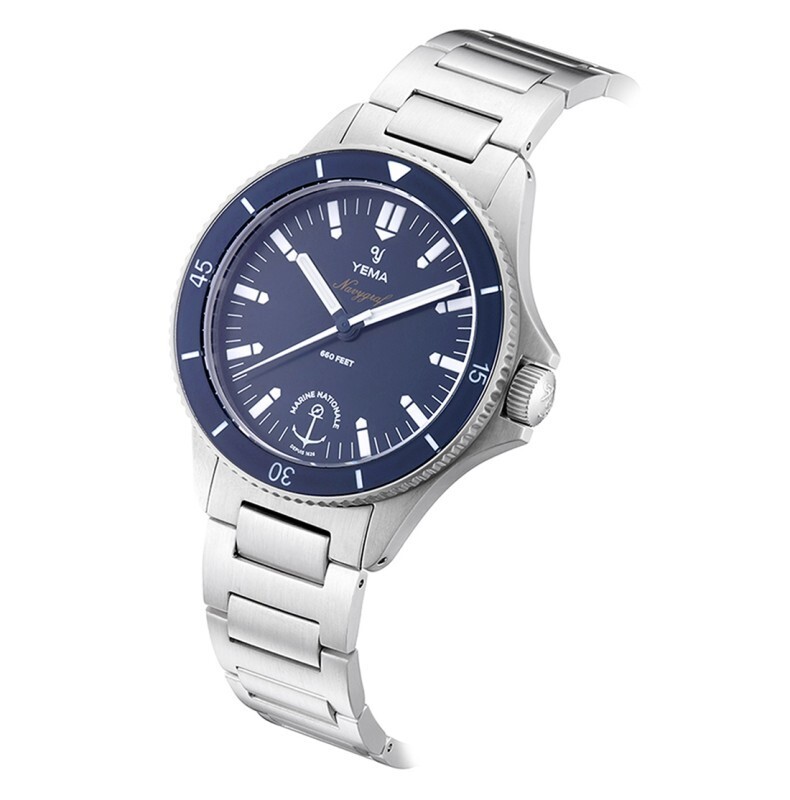 YEMA Navygraf Marine Nationale Blue Steel Quartz Men’s Watch