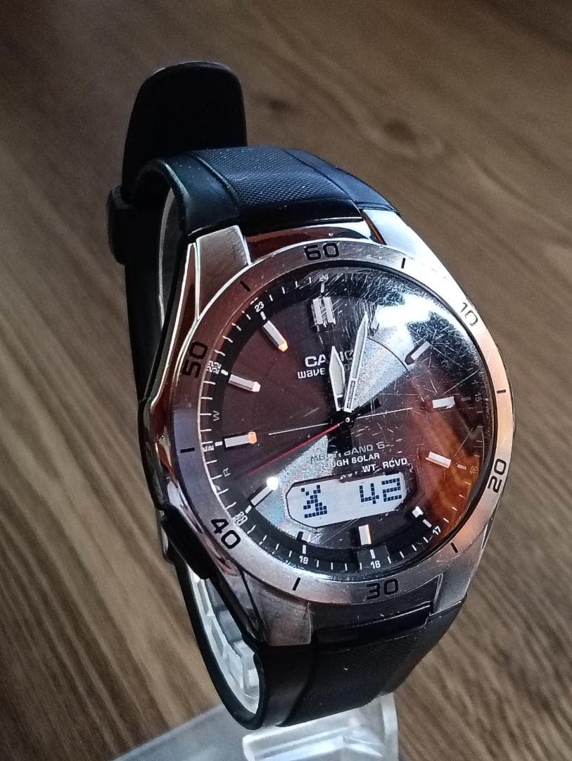 CASIO Wave Ceptor Solar Radio-Controlled Watch WVA-M640④