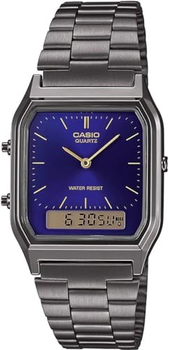 CASIO Vintage AQ-230GG-2A Analog Digital Dual Time Watch Blue Men Japan Y862637