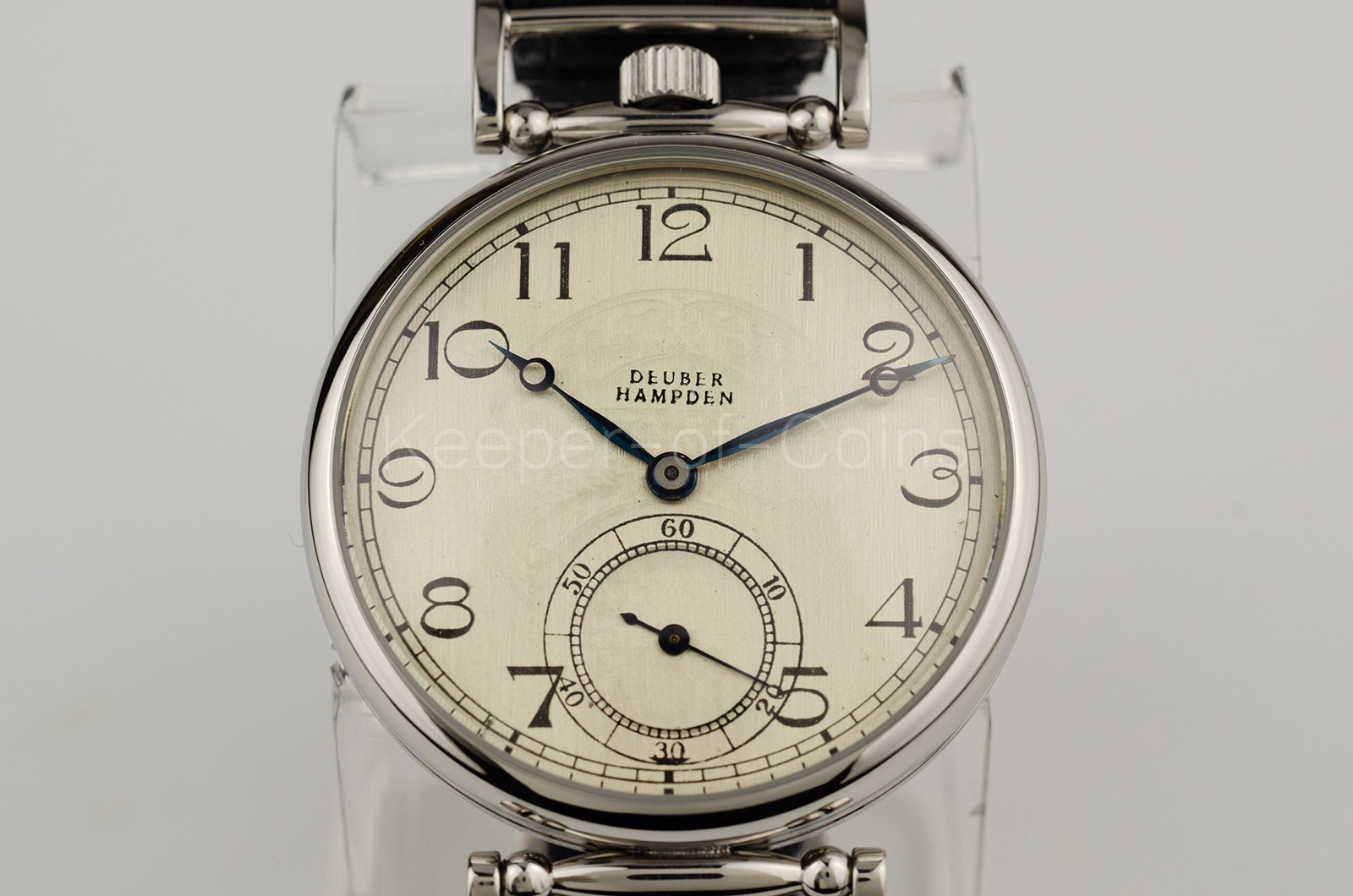 MENS WRIST WATCH USA VINTAGE HAMPDEN 12 SIZE MOVEMENT MARRIAGE WATCH CUSTOM MADE