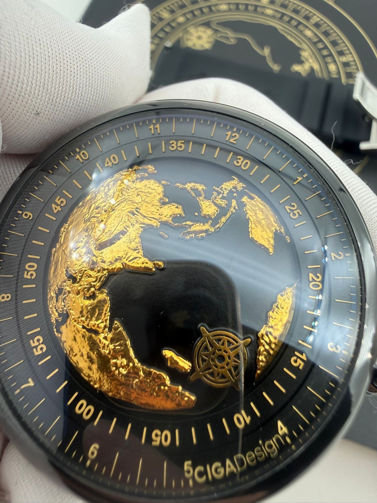 CIGA DESIGN Blue Planet U Series 24K GILDING CERAMIC CASE BRAND NEW CONDITIONS