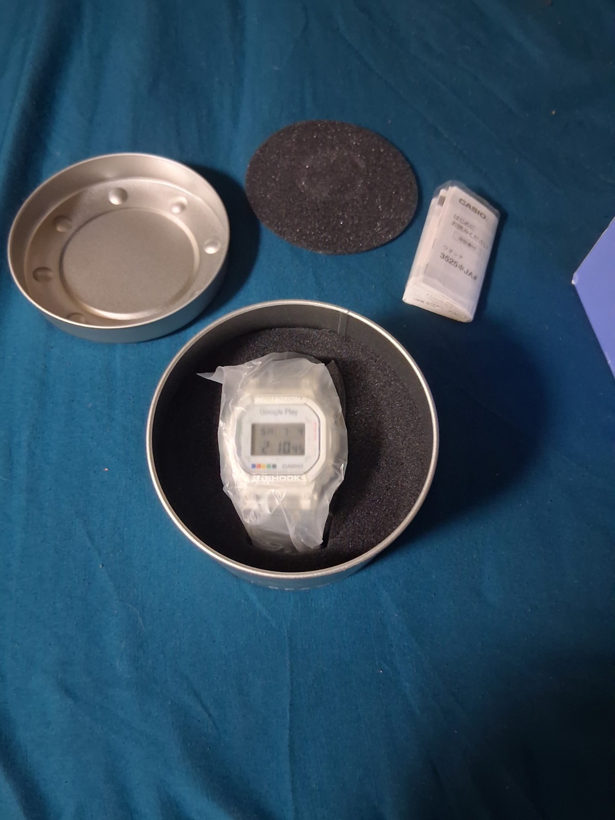 Casio G-SHOCK Google Play BEAMS White Digital Quartz 200m 45mm Box Manual