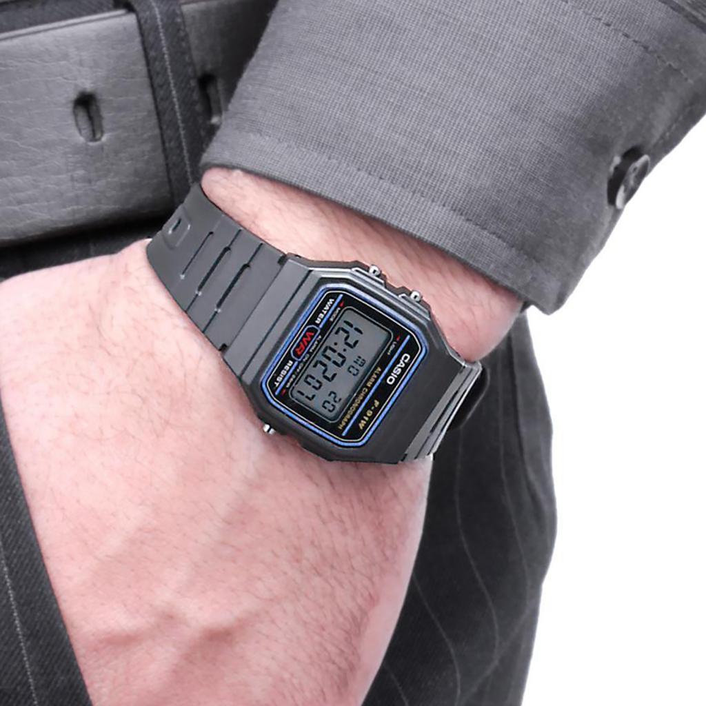 CASIO F-91W-1YER⎪F-91W-1⎪F-91W-1YEG⎪Original⎪CASIO Collection Vintage⎪NEGRO