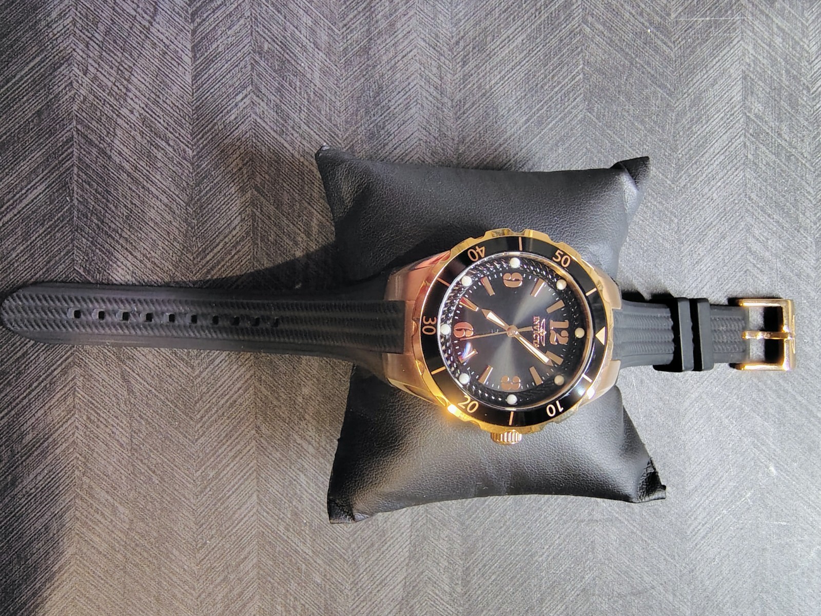 Ladie’s Invicta Angel Halo Watch 38mm Black/Rose Gold 40313