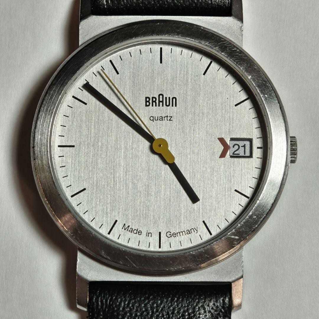 BRAUN AW 22 Quartz Watch Black Leather Strap