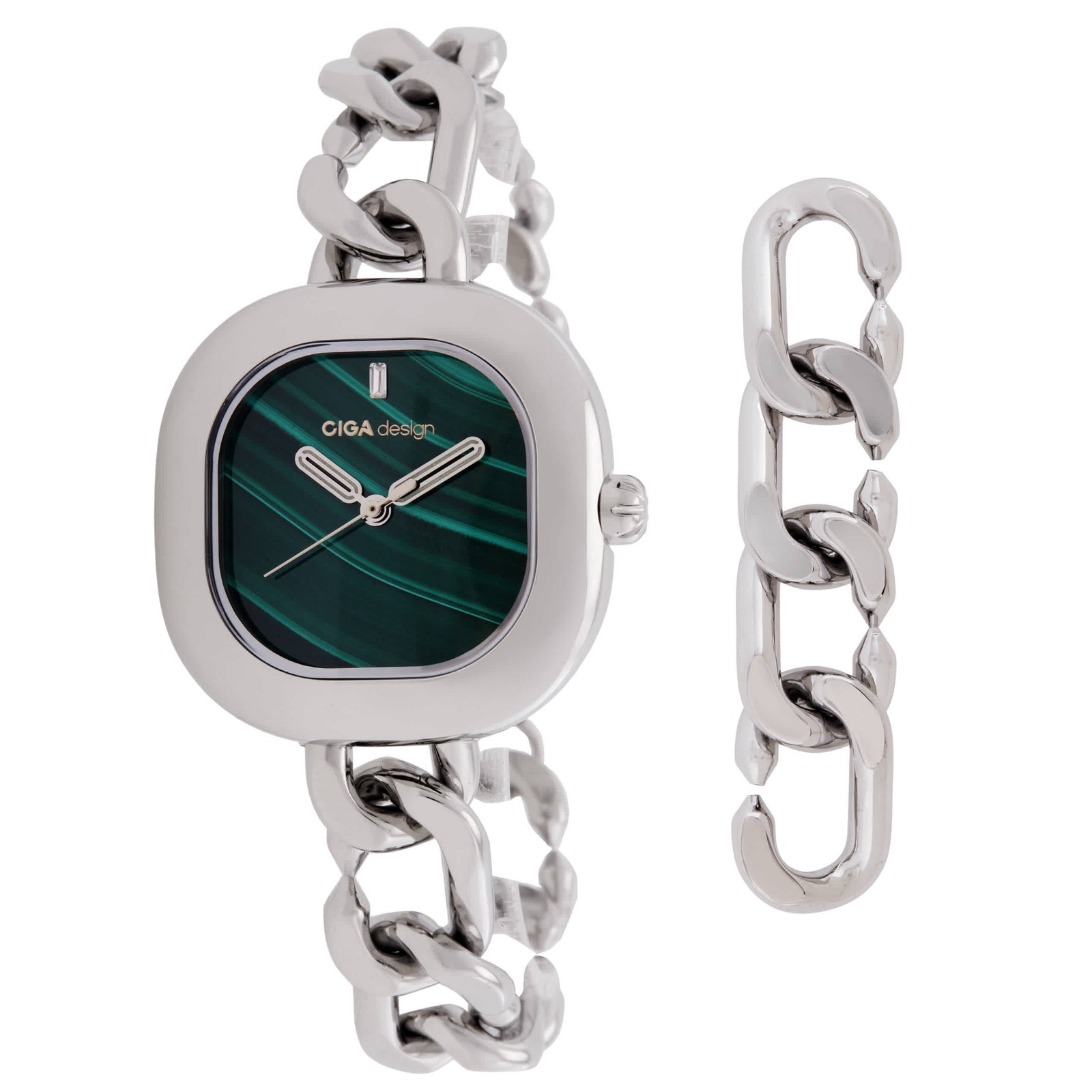 Ciga Design D026-SIGN-3SS Aglaia Green Dial 33 mm Women’s Watch New