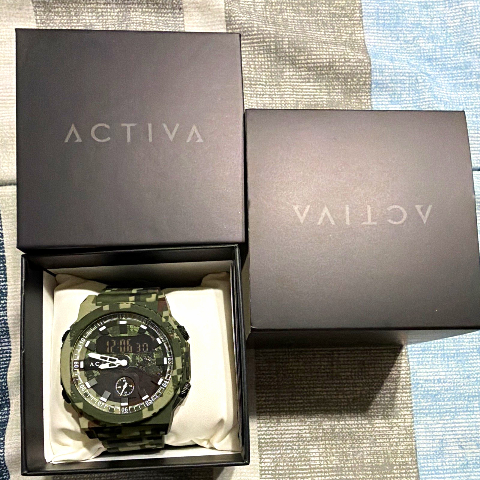 Activa X Invicta Men’s Digital Watch – 47mm. Camouflage. Green (ACW2355-004)